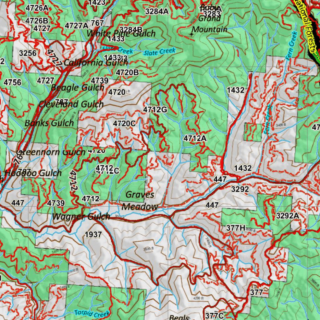 Idaho General Unit 8 Land Ownership Map map by Idaho HuntData LLC