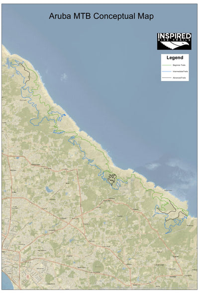 Inspired Bike Trails Aruba MTB Conceptual Map digital map