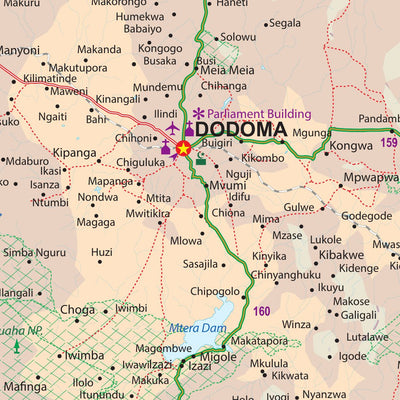 ITMB Publishing Ltd. Tanzania, Rwanda & Burundi 1:3,400,000 - ITMB digital map