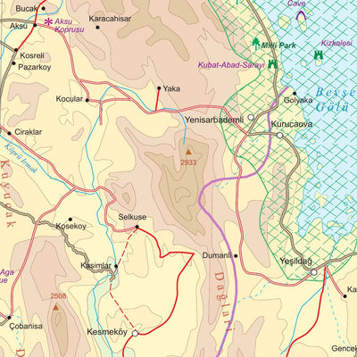 ITMB Publishing Ltd. Turkey South West 1:550,000 - ITMB digital map