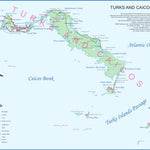 ITMB Publishing Ltd. Turks & Caicos, Caribbean 1:520,000 - ITMB digital map