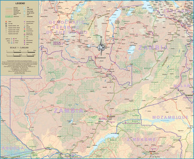 ITMB Publishing Ltd. Zambia 1:3,400,000 - ITMB digital map