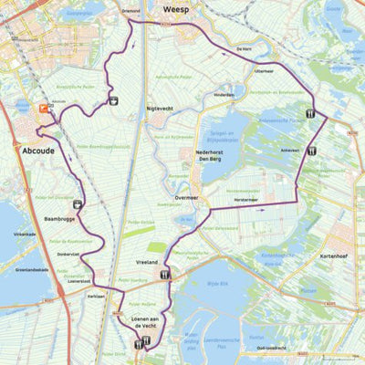 iTRovator Skeelertour - Rivierentocht langs Angstel, Vecht en Gein (39,5 km) - Gooi & Vecht region digital map