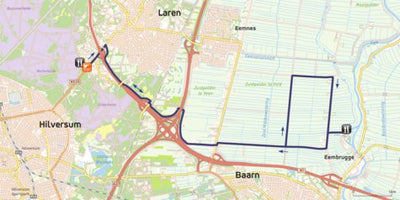 iTRovator Skeelertour- Van Laren naar de polders bij Eemnes (22,5 km) - Gooi & Vecht region digital map
