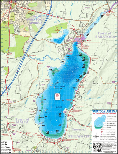 Saratoga Lake Map by JIMAPCO
