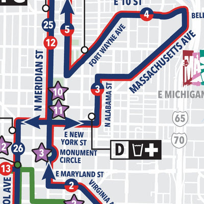 Johnson Cartographic LLC 2019 CNO Monumental Marathon - Course Map bundle exclusive