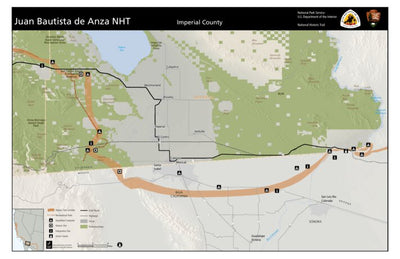Juan Bautista de Anza National Historic Trail Anza Trail: Imperial County digital map