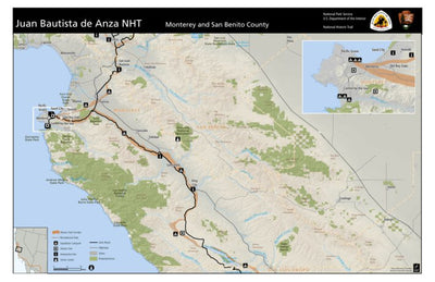 Juan Bautista de Anza National Historic Trail Anza Trail: Monterey and San Benito Counties digital map