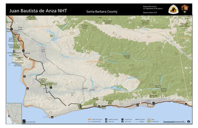 Juan Bautista de Anza National Historic Trail Anza Trail: Santa Barbara County digital map