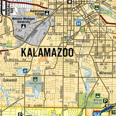 Kalamazoo County Kalamazoo County RoadMap 2019 digital map