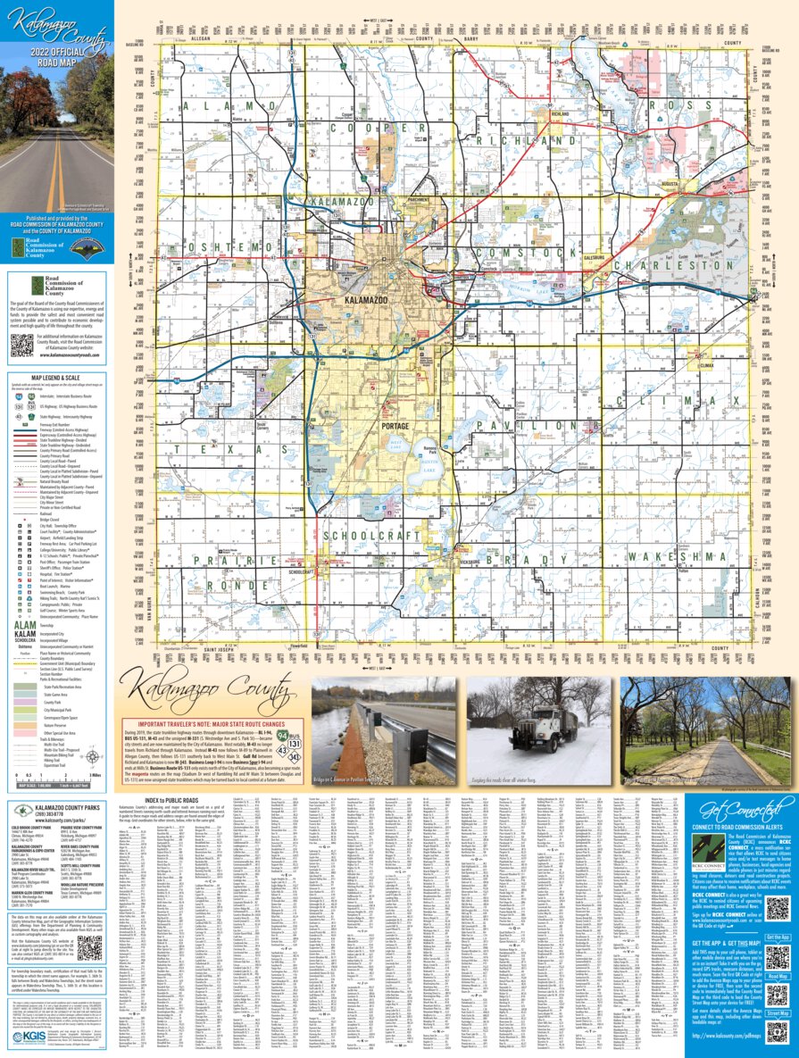 Kalamazoo County RoadMap 2022 Map by Kalamazoo County | Avenza Maps