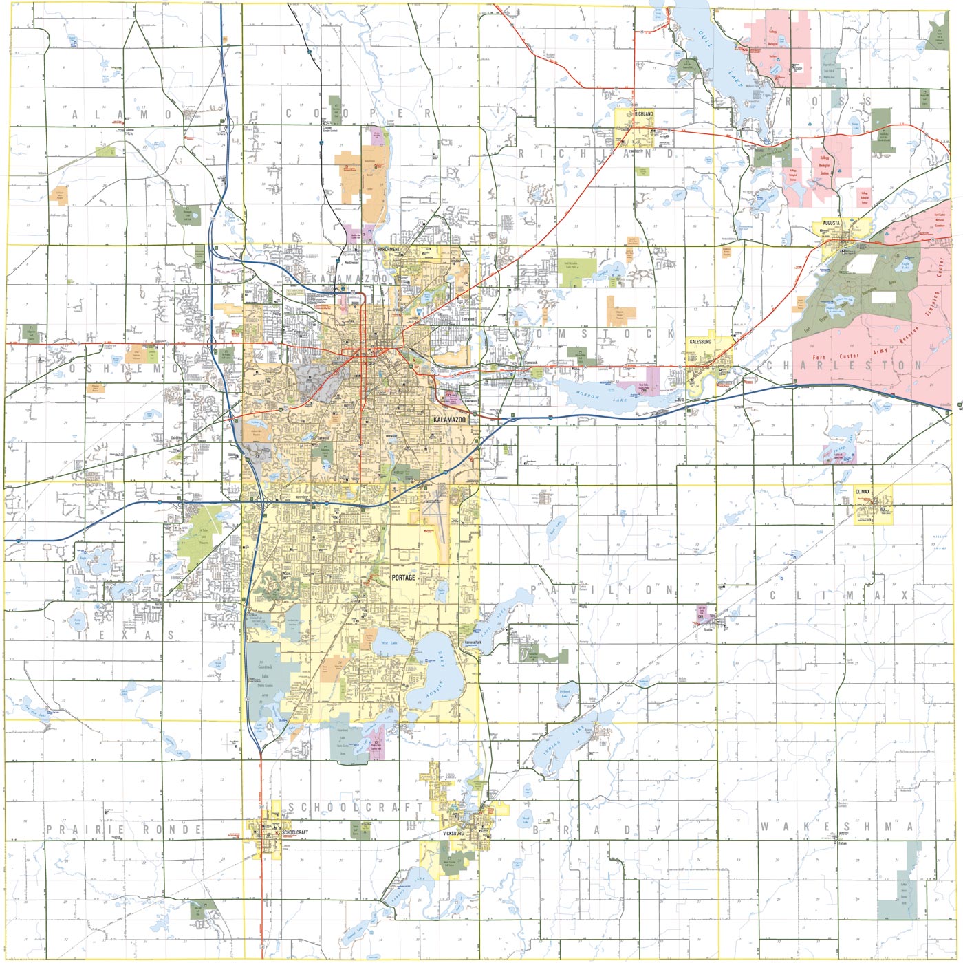 Kalamazoo County StreetMap 2016 Map by Kalamazoo County | Avenza Maps