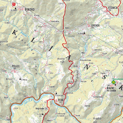 Kartografija d.o.o. Škofjeloško, Idrijsko in Cerkljansko hribovje 1 : 40 000 Kartografija digital map