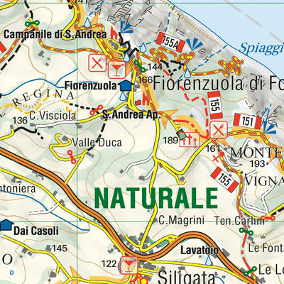 L'ESCURSIONISTA s.a.s. Parco Monte San Bartolo 1:15.000 digital map