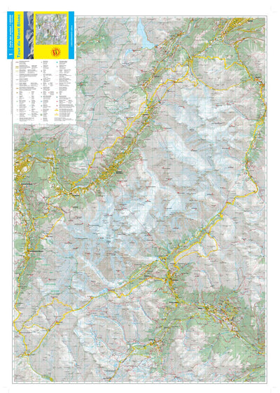 L'ESCURSIONISTA s.a.s. Tour du Mont Blanc 1:50.000 - Giro del Monte Bianco TMB digital map