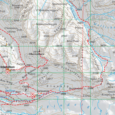 L'ESCURSIONISTA s.a.s. Tour du Mont Rose 1:50.000 - Giro del Monte Rosa - Tour del Monte Rosa digital map