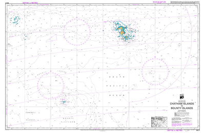 Land Information New Zealand Chatham Islands to Bounty Islands digital map