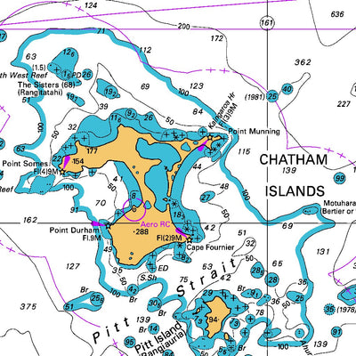 Land Information New Zealand Chatham Islands to Bounty Islands digital map