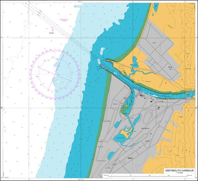 Land Information New Zealand Greymouth Harbour digital map