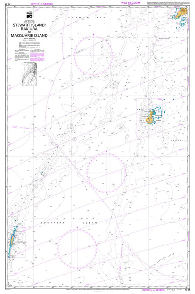 Land Information New Zealand Stewart Island/Rakiura to Macquarie Island digital map