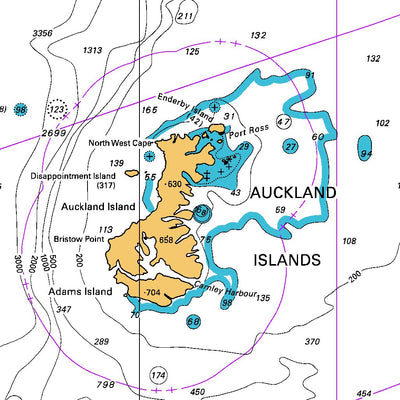 Land Information New Zealand Stewart Island/Rakiura to Macquarie Island digital map