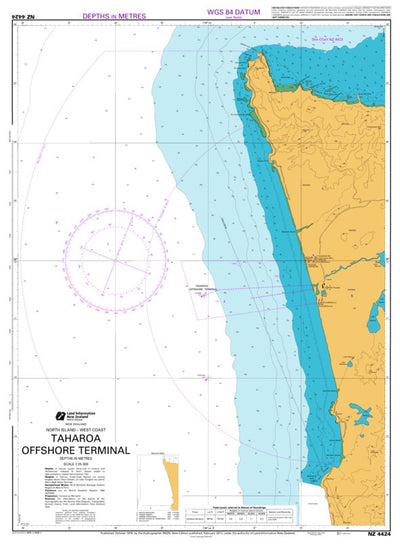 Land Information New Zealand Taharoa Offshore Terminal digital map