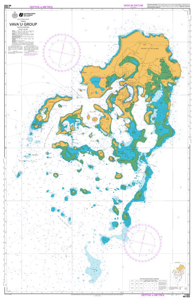 Land Information New Zealand Vava'u Group digital map