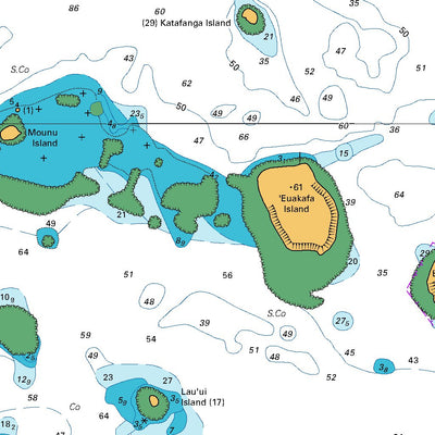 Land Information New Zealand Vava'u Group digital map