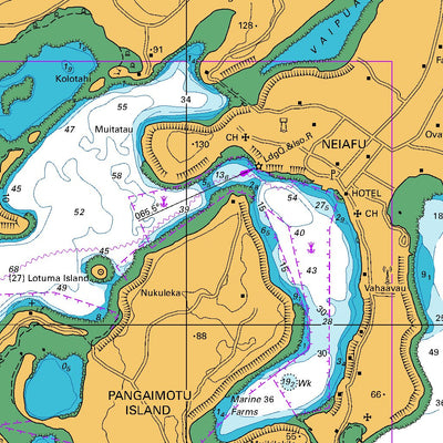 Land Information New Zealand Vava'u Group digital map