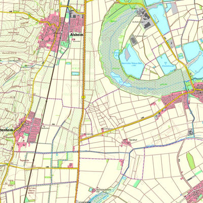 Landesamt für Vermessung und Geobasisinformationen Rheinland-Pfalz Alsheim (1:25,000) digital map