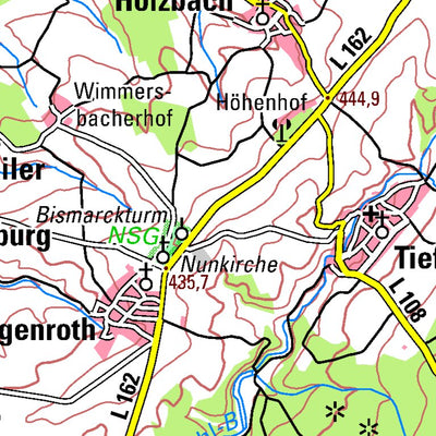 Landesamt für Vermessung und Geobasisinformationen Rheinland-Pfalz Bad Sobernheim (1:100,000) digital map