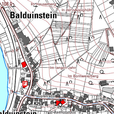 Landesamt für Vermessung und Geobasisinformationen Rheinland-Pfalz Balduinstein 2 (1:5,000) digital map