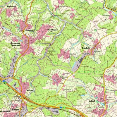 Landesamt für Vermessung und Geobasisinformationen Rheinland-Pfalz Dürrholz (1:25,000) digital map