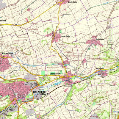 Landesamt für Vermessung und Geobasisinformationen Rheinland-Pfalz Ebertsheim (1:25,000) digital map