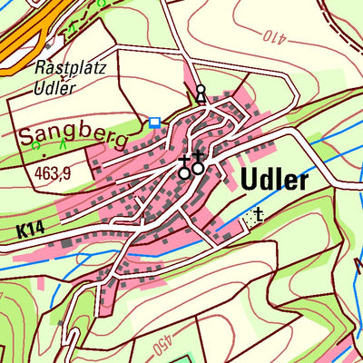 Landesamt für Vermessung und Geobasisinformationen Rheinland-Pfalz Eckfeld (1:25,000) digital map