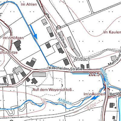 Landesamt für Vermessung und Geobasisinformationen Rheinland-Pfalz Flammersfeld (1:5,000) digital map