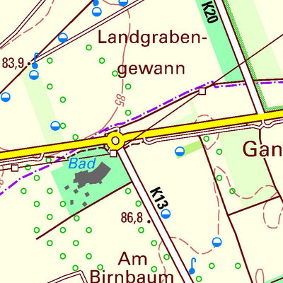 Landesamt für Vermessung und Geobasisinformationen Rheinland-Pfalz Gau-Algesheim (1:25,000) digital map