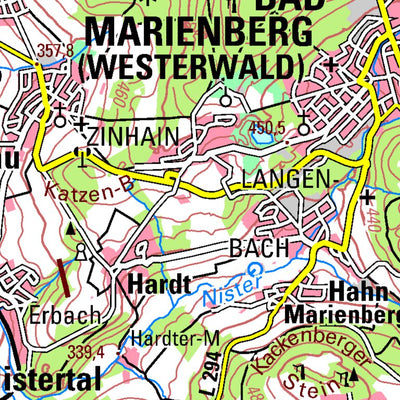 Landesamt für Vermessung und Geobasisinformationen Rheinland-Pfalz Hachenburg (1:100,000) digital map