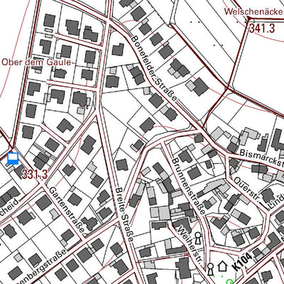 Landesamt für Vermessung und Geobasisinformationen Rheinland-Pfalz Hardert (1:5,000) digital map