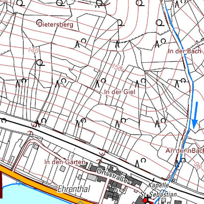 Landesamt für Vermessung und Geobasisinformationen Rheinland-Pfalz Kestert 2 (1:5,000) digital map