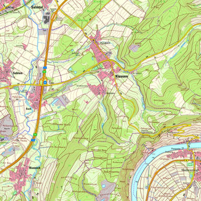 Landesamt für Vermessung und Geobasisinformationen Rheinland-Pfalz Klausen (1:25,000) digital map