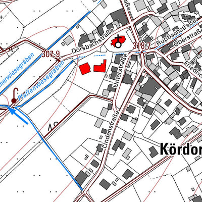 Landesamt für Vermessung und Geobasisinformationen Rheinland-Pfalz Kördorf (1:5,000) digital map