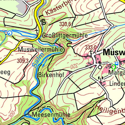 Landesamt für Vermessung und Geobasisinformationen Rheinland-Pfalz Landscheid (1:50,000) digital map