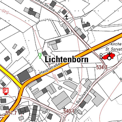 Landesamt für Vermessung und Geobasisinformationen Rheinland-Pfalz Lichtenborn 1 (1:5,000) digital map
