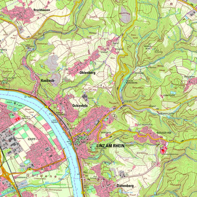 Landesamt für Vermessung und Geobasisinformationen Rheinland-Pfalz Linz am Rhein (1:25,000) digital map