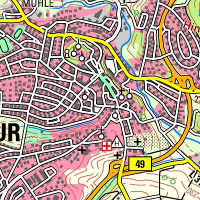 Landesamt für Vermessung und Geobasisinformationen Rheinland-Pfalz Montabaur (1:50,000) digital map