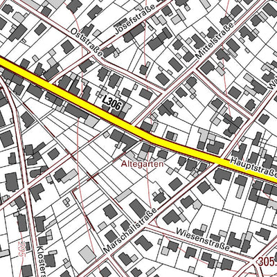 Landesamt für Vermessung und Geobasisinformationen Rheinland-Pfalz Nauort (1:5,000) digital map