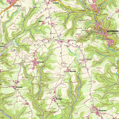 Landesamt für Vermessung und Geobasisinformationen Rheinland-Pfalz Neuerburg (1:25,000) digital map