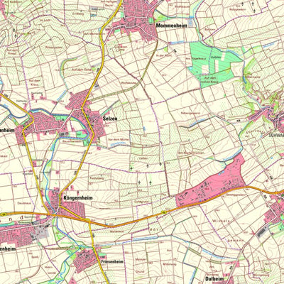 Landesamt für Vermessung und Geobasisinformationen Rheinland-Pfalz Selzen (1:25,000) digital map