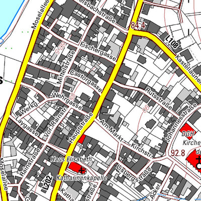 Landesamt für Vermessung und Geobasisinformationen Rheinland-Pfalz Treis-Karden 2 (1:5,000) digital map
